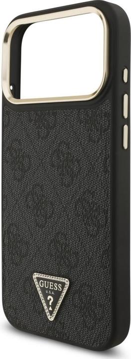 Produktbild Guess Case Magsafe 4G PU Leather Case With Triangle Logo And Gold Metal Camera Frame For iPhone 17 P (Apple iPhone 17 Pro Max)