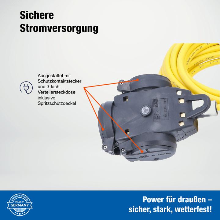 Actual product image As - Schwabe 60343 Power extension cable 16 A 15 m (15 m, CEE 7/3, CEE 7/7)