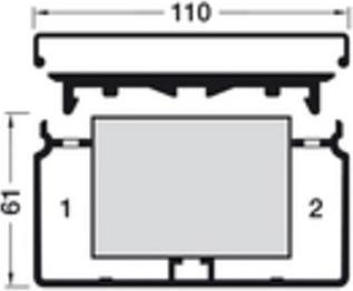 Produktbild Hager Installationskanal FB, 61 x 110 x 2.000 mm, lichtgrau (200 cm)