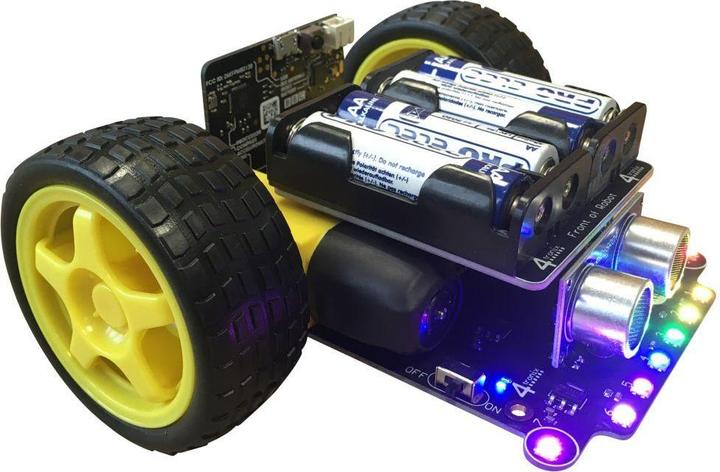 Actual product image 4tronix Micro:bit Robobit Mk3 Buggy, Expansion board, micro:bit, Black, Yellow