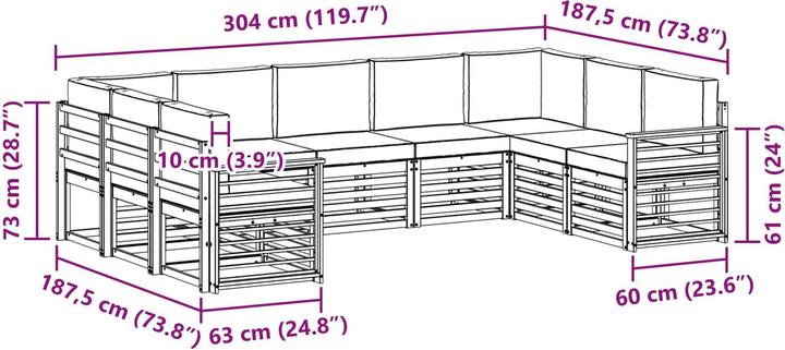 Produktbild vidaXL Outdoor-Sofa