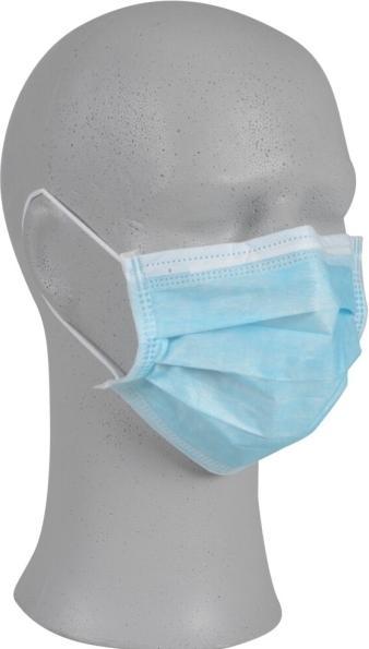 Immagine prodotto Abena Maschera facciale tipo IIR con passanti elastici per le orecchie blu monouso a 3 strati (Classe di protezione 1, 50 x)