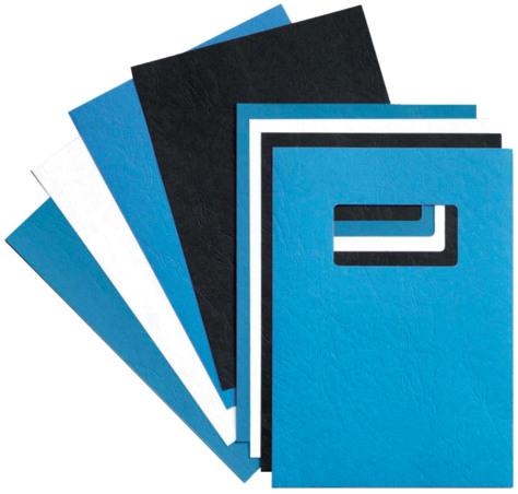Actual product image GBC LeatherGrain - cardboard A4 100 pcs - royal blue