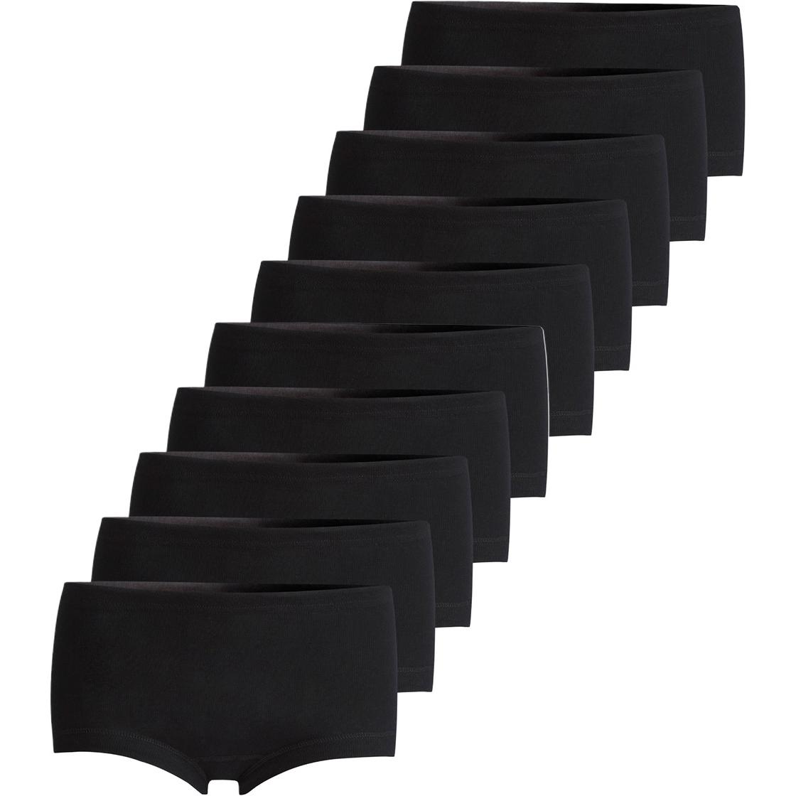 Conta, Damen, Unterhosen, Feinripp Taillen-Slip, Schwarz, (44, 10er Pack)