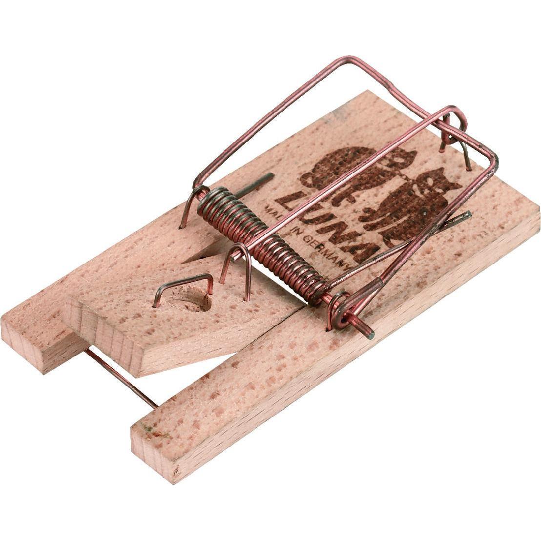 Kerbl Marrone Trappola Animali, Trappola Per Topi Luna 2 Pezzi In Confezione Con Fodera In Legno