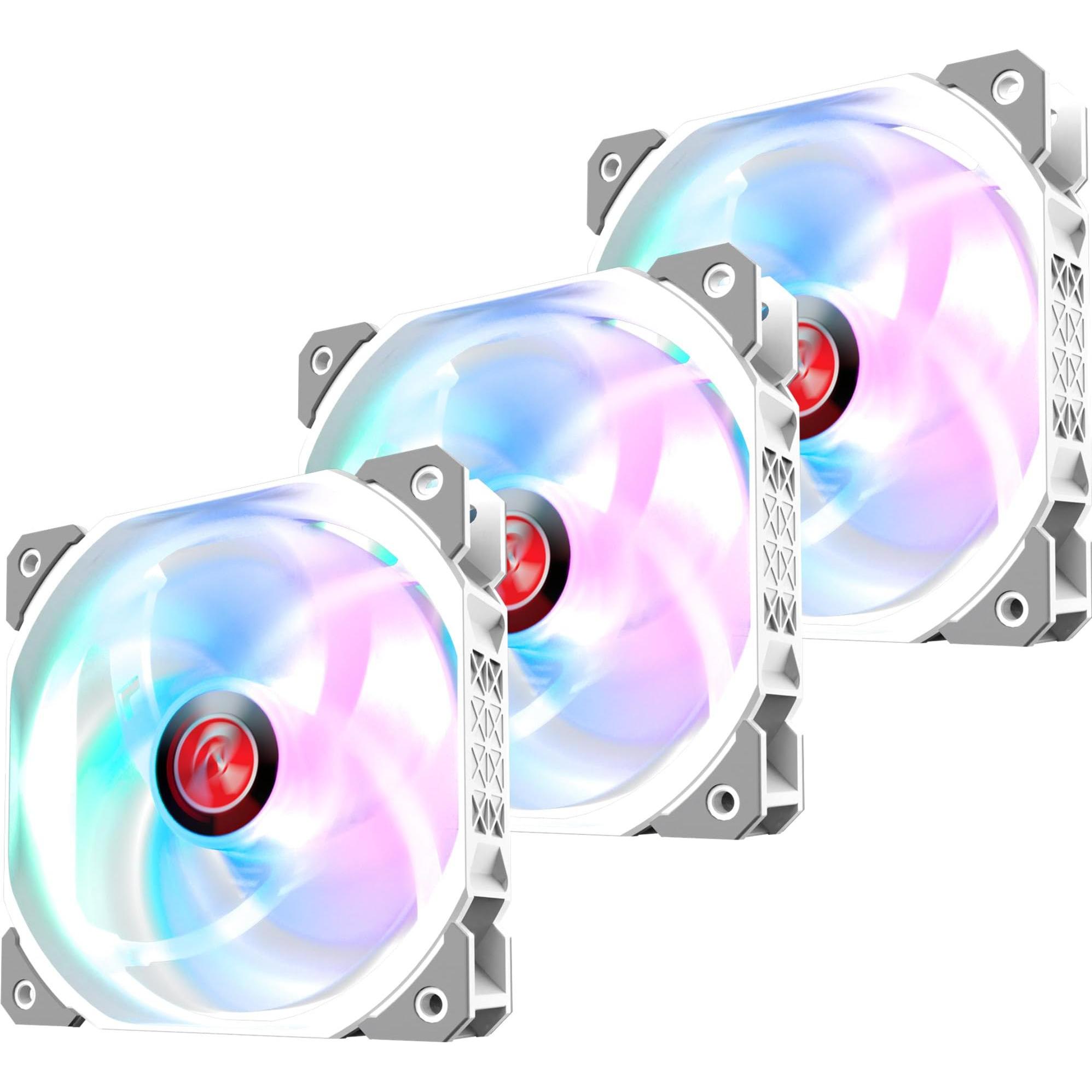 Raijintek Raij AGERAS 12 WHITE ARGB-3 0R40B00261 (120 mm, 3 x), PC Lüfter, Weiss