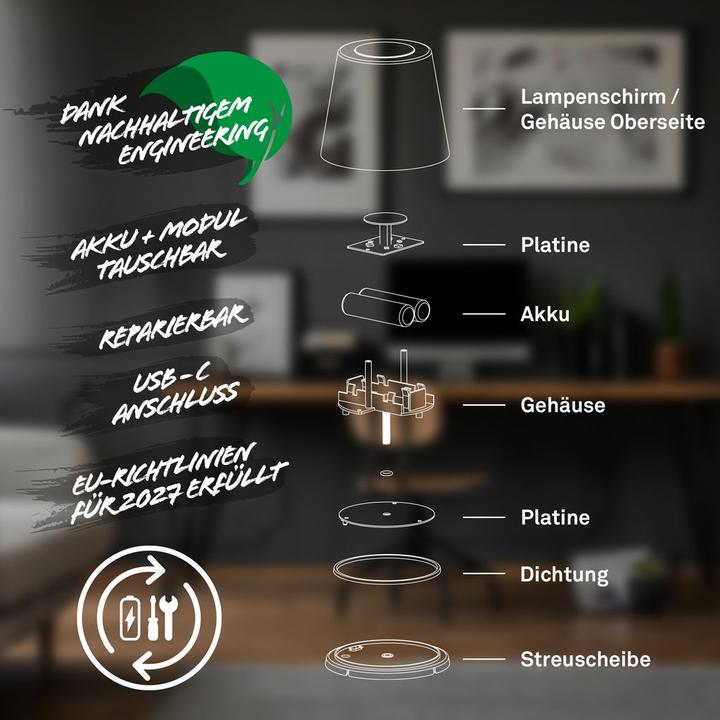 Produktbild Briloner LED table lamp, white, 1xLED/2,2W (500 lm)
