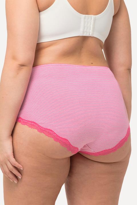 Produktbild Ulla Popken Hipster, 3er-Pack, Streifen / Punkte / uni (46, 48)