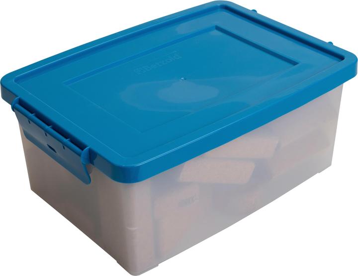 Betzold Aufbewahrungsbox, 16 x 39,5 x 27,5 cm, weiss-transparent, bunt (39.50 cm, 11.60 l, 5x)
