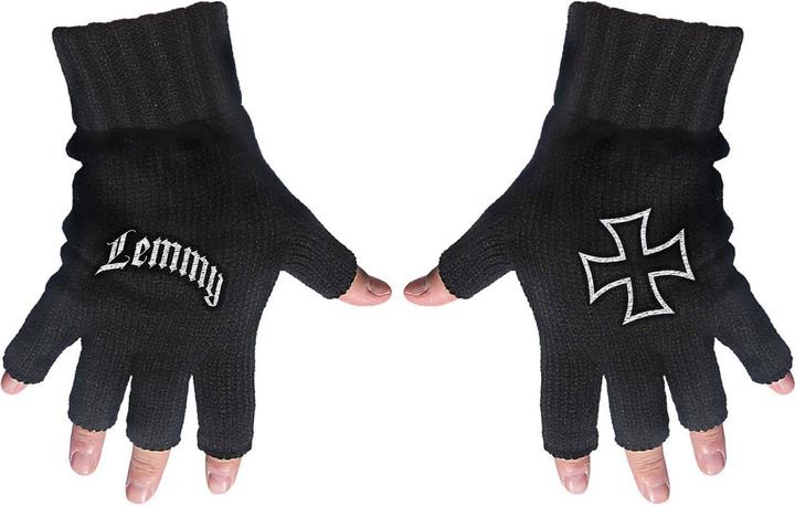 Produktbild Lemmy Eisenkreuz Fingerlose Handschuhe Logo (One Size)