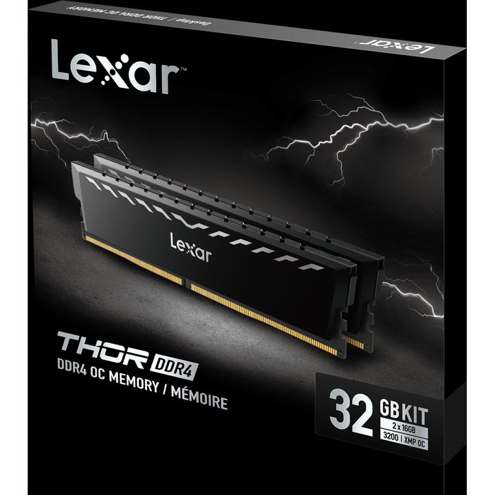 Actual product image Lexar Memory DDR4 THOR OC ()/3600 black (2 x 16GB, 3600 MHz, DDR4-RAM, U-DIMM)