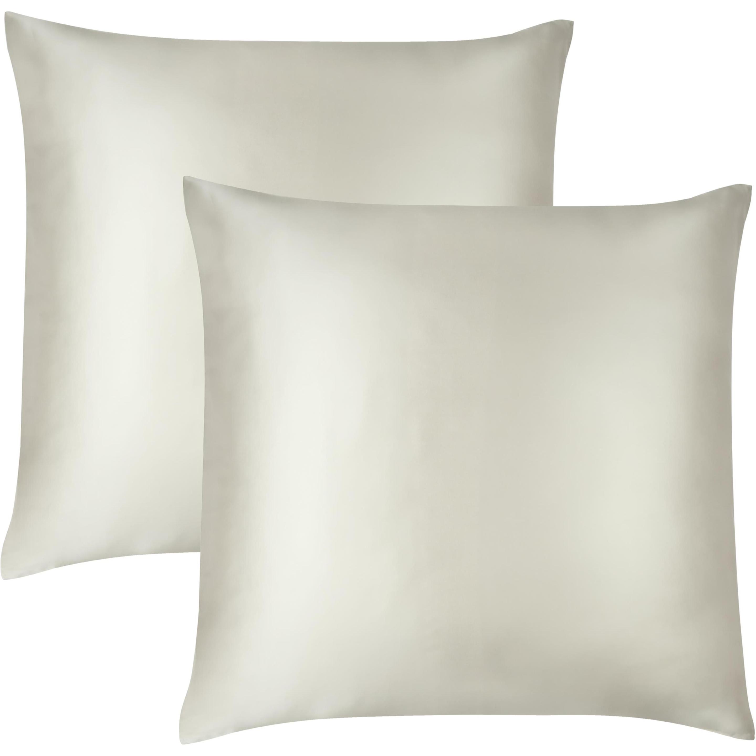 Aspero, Bettwäsche, 2 x Seiden Kissenbezüge 80 x 80 cm (Kopfkissenbezug, 80 x 80 cm)