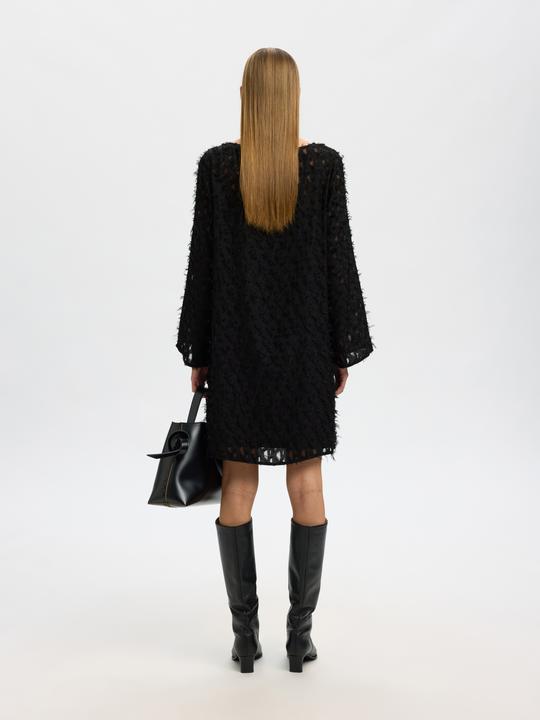 Produktbild Selected U-Boot-Ausschnitt Jacquard Midikleid (34)