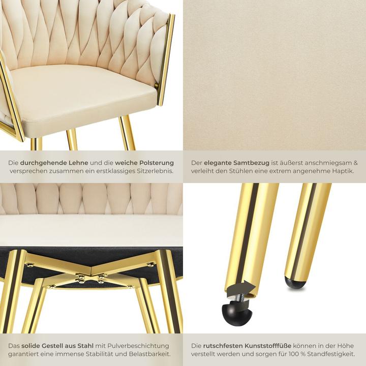 Actual product image tectake Esszimmerstuhl Astano 2er Set