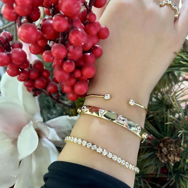 Immagine prodotto Candy Bracciale Nari, argento 925, placcato oro (20 cm, Placcato oro 18k, Argento 925)