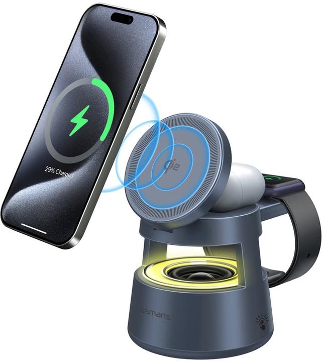 Produktbild 4smarts Wireless Charger Aura Sound, Induktion Ladestandard: Qi2 (30 W)