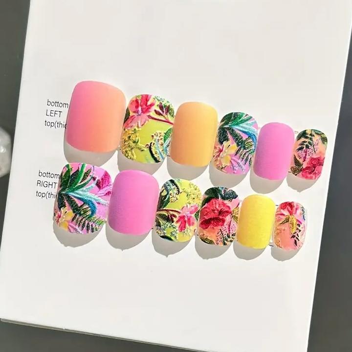 Actual product image Cbx Artificial nails 96 pieces with 3D embossing (Artificial nails)