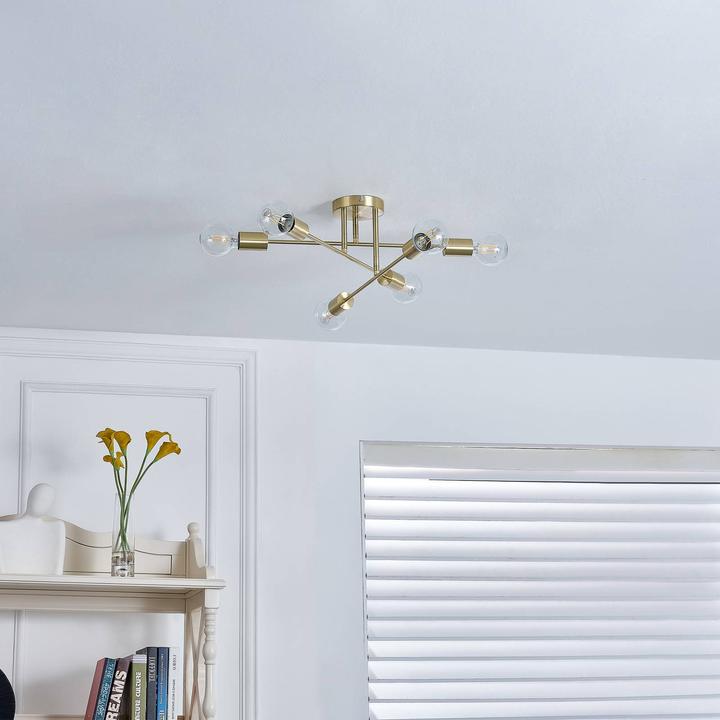 Actual product image Lindby Aloria ceiling light, six-light, gold (E27)