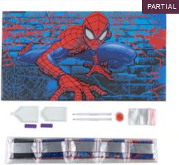 Actual product image Craft Buddy Spiderman, picture 22x40cm Crystal Art canvas