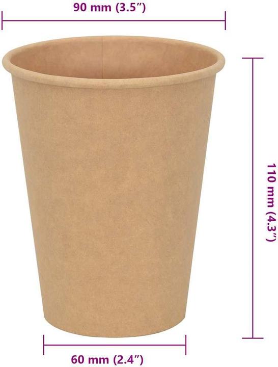 Actual product image vidaXL Pappbecher (1000x)