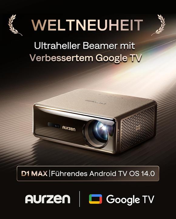 Produktbild Aurzen Smart Heimkino-Projektor mit 4K-Unterstützung (Full HD, 1000 lm)