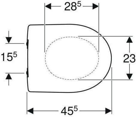 Actual product image Geberit WC seat Renova manhattan with soft-closing mechanism 573025010
