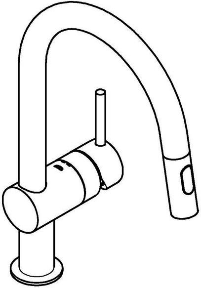 Produktbild Grohe Küchenarmatur mit Handbrause Minta supersteel matt 32321