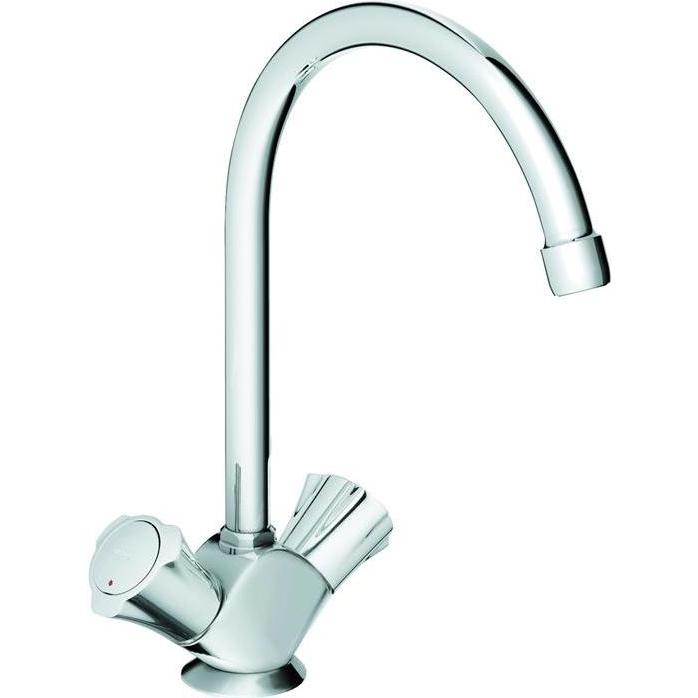 Grohe, Küchenarmatur, Küchenarmatur mit Zweigriff GROHE Costa chrom glänzend 31831001