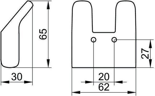 Productafbeelding Keuco Handdoekhaak Moll dubbel chroom 12713