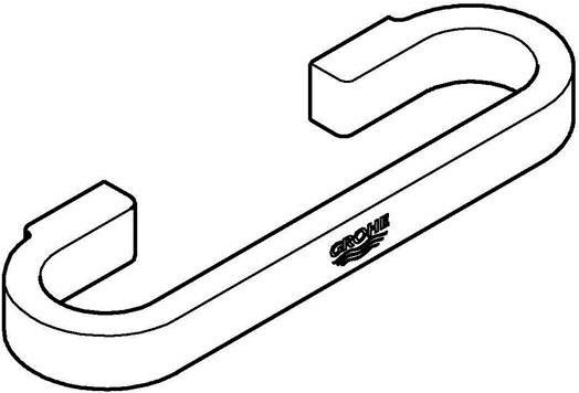 Actual product image Grohe Tub handle Selection hard graphite polished 41064A00
