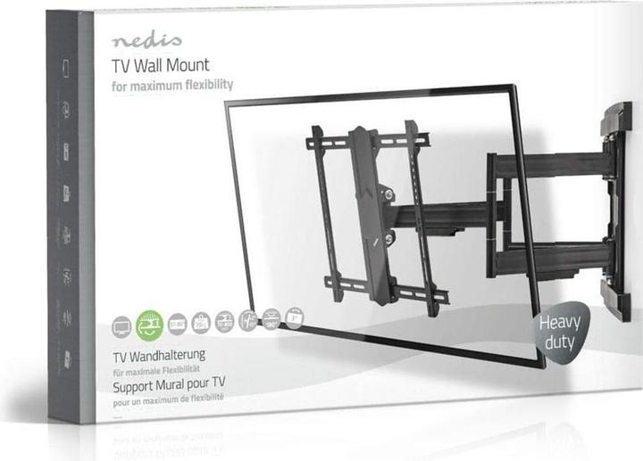 Image du produit Nedis Support TV mural entièrement mobile TVWM6551BK (Mur, 70 kg, 37" - 80")