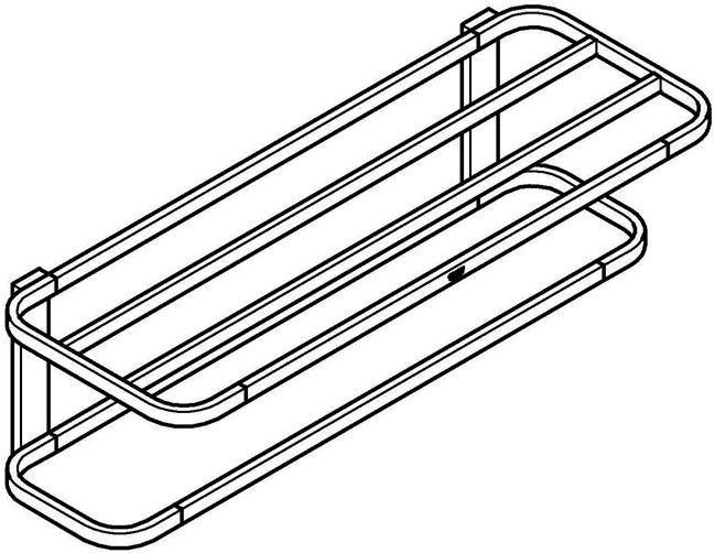 Actual product image Grohe Multi towel rail with shelf Selection cool sunrise brushed 41066GN0