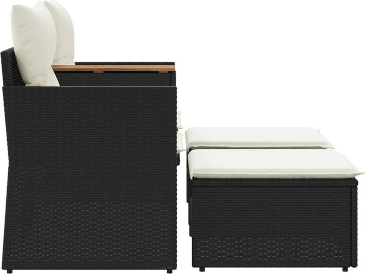 Image du produit vidaXL Canapé de jardin 2 places avec poufs