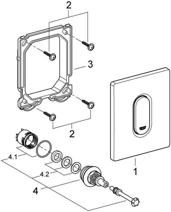 Produktbild Grohe Arena Cosmopolitan Betätigungsplatte, für Urinal, chrom