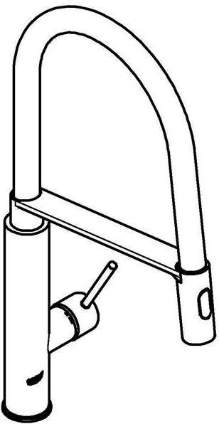 Image du produit Grohe Robinet de cuisine avec bec flexible Concetto chrome brillant 31491000