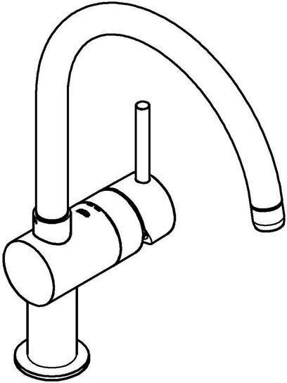 Actual product image Grohe Single-lever sink mixer MINTA 1/2inch, C-spout cool sunrise brushed