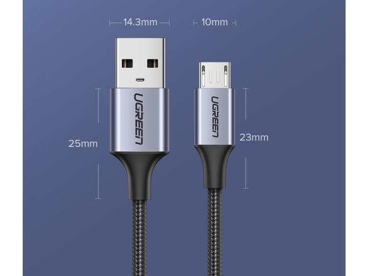 Produktbild Ugreen USB Typ A – Micro USB B (2 m, USB 2.0, 12 W)