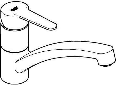 Actual product image Grohe Kchenarmatur mit Einhebelmischer BauEco chrom glnzend 31680000