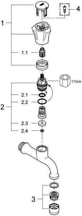 Produktbild Grohe Costa Auslaufventil DN15 30098001