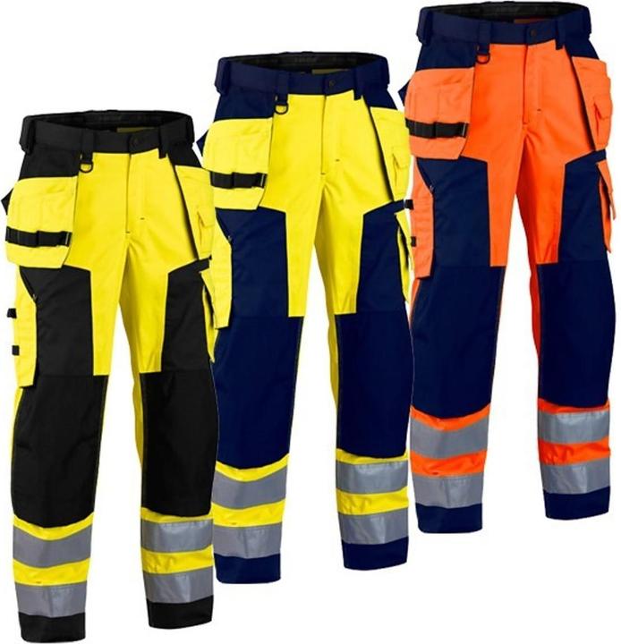 Actual product image Blakläder unisex high visibility trousers 1568 yellow, navy size 26 (26)