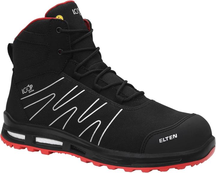Actual product image GCS Boots ELTEN ENNO XXT Pro Mid ESD S3S, black/red 44 (44)