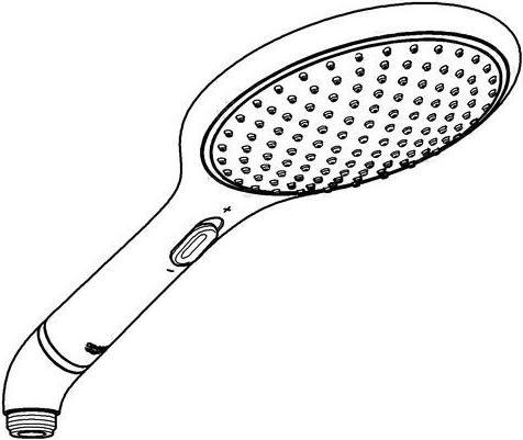 Produktbild Grohe Handbrause Rainshower Solo 150 27272000 15 cm chrom (2 Strahlarten, 9 l/min)