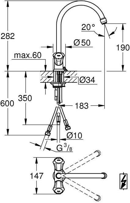 Produktbild Grohe Niederdruckarmatur Costa chrom glnzend 31930001