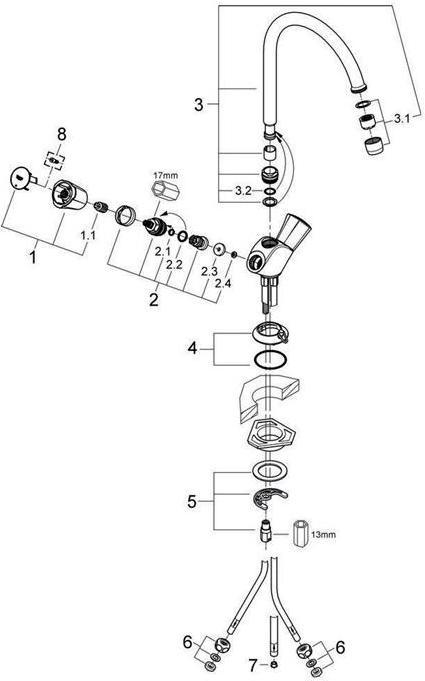 Produktbild Grohe Niederdruckarmatur Costa chrom glnzend 31930001
