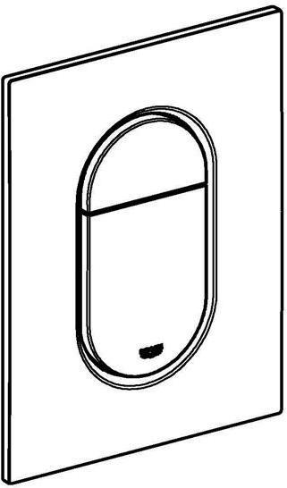 Actual product image Grohe Arena Cosmopolitan S confirmation plate, in S-size, alpine white