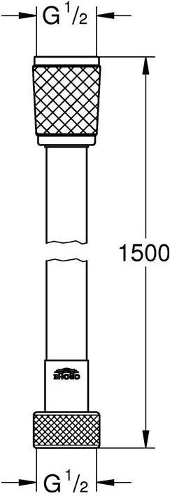 Productafbeelding Grohe Doucheslang Relexaflex 1500 mm 45973001 chroom (150 cm)