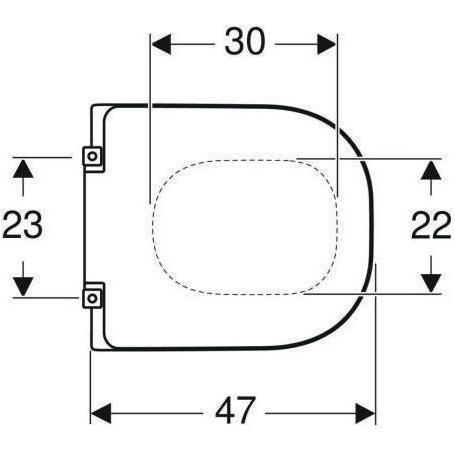 Thumbnail - Geberit, WC Deckel, WC-Sitz Renova Comfort Square weiss 572830000