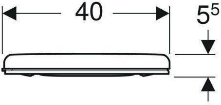 Image du produit Geberit Keramag / Siège de WC Renova Comfort Square blanc 572830000