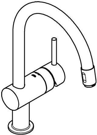 Immagine prodotto Grohe Miscelatore da cucina con doccetta Minta cromo lucido 32918000