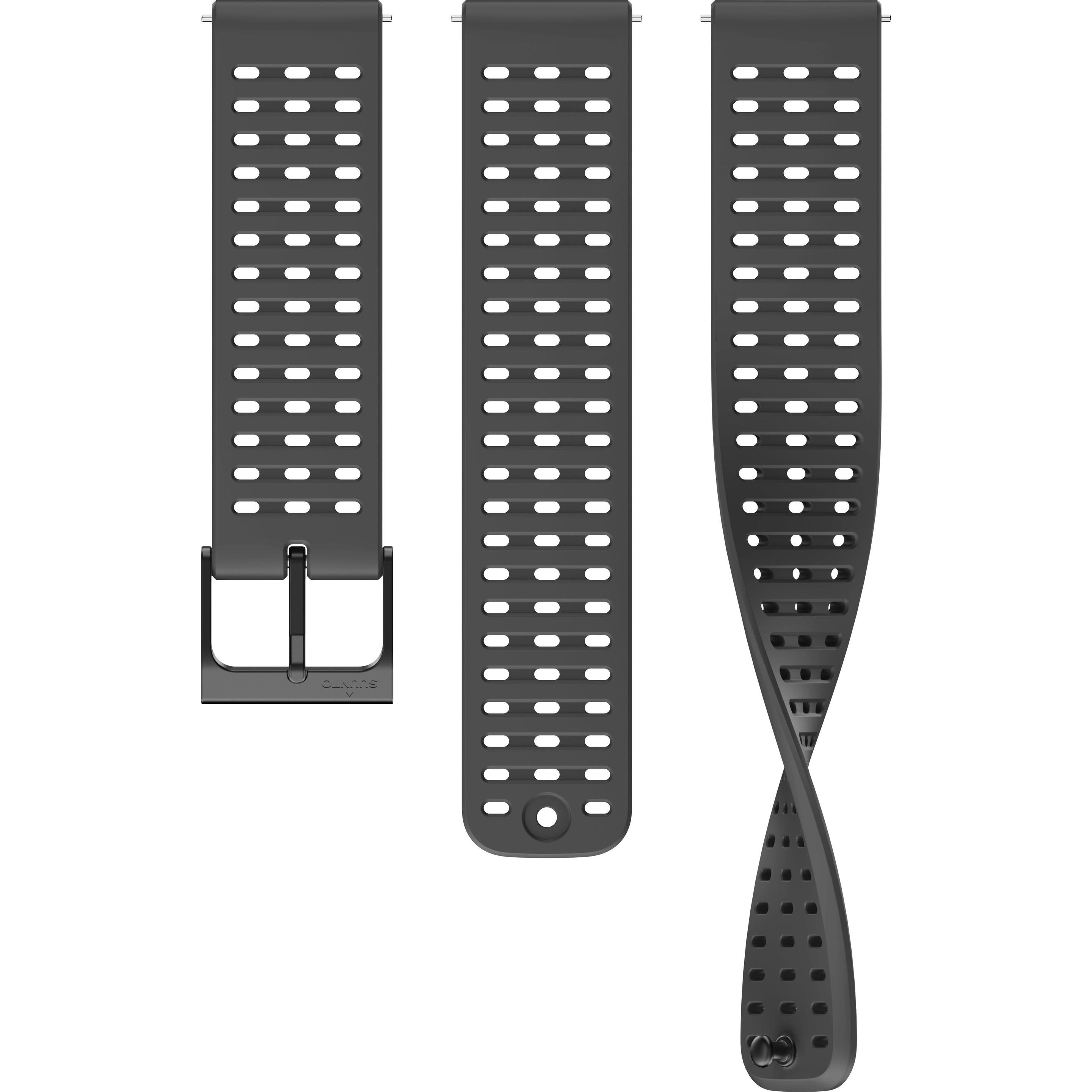 Suunto 22 Ath2 Silicone Strap All Black S+M (22 mm, Silikon, Suunto 9 Peak Pro, Suunto 5 PEAK, Suunto 9 Peak), Uhrenarmb...